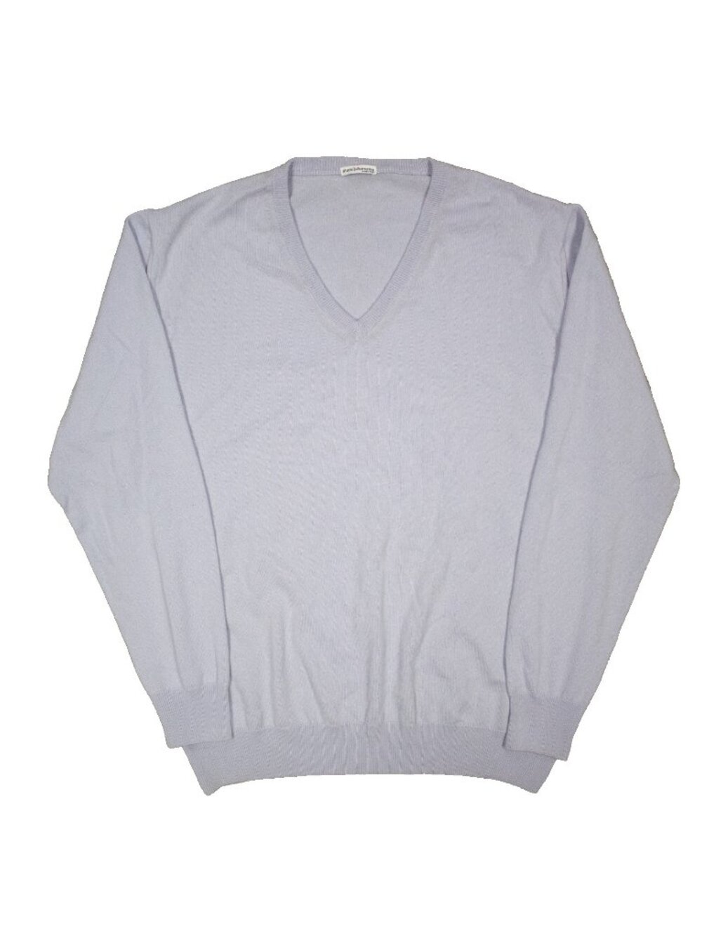 Mario Romano 100% Cashmere Sweater Made in Italy V-Neck Knit Blue XXL